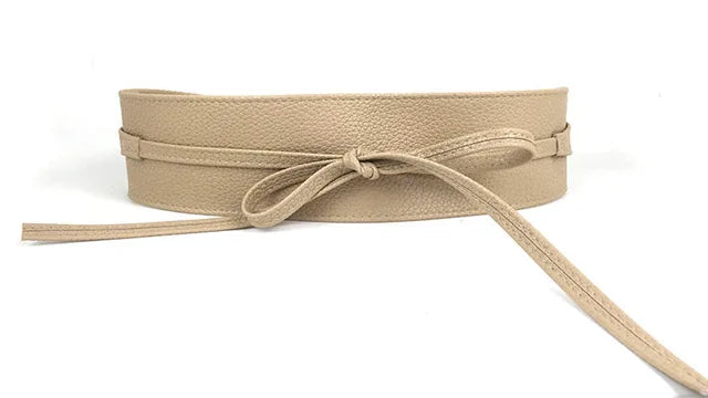 Women Belt for Dress Leather Bowknot Wide Belts Simple Wrap Waistband Coat Corset Designer Luxury Brand  Waistbelt