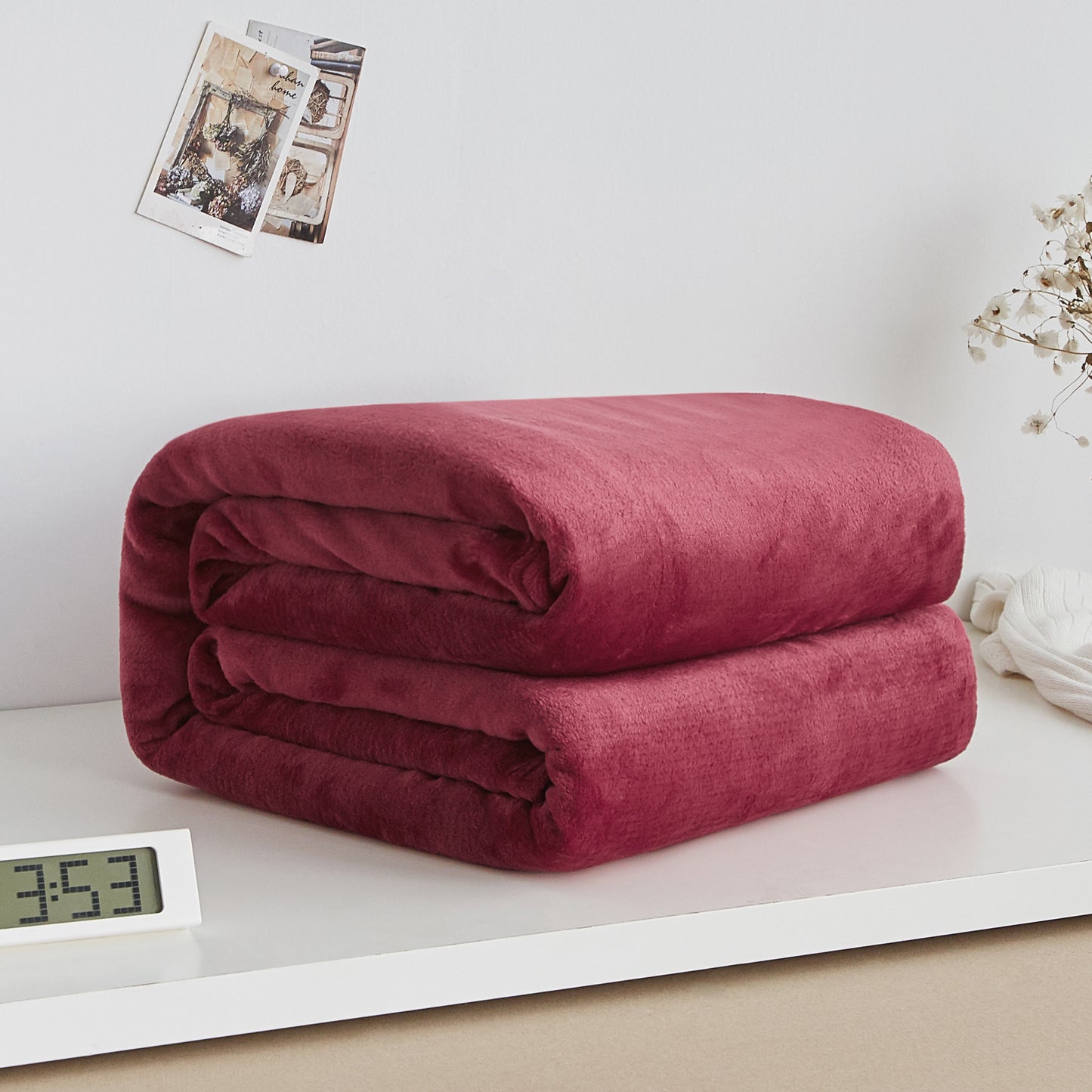 Cozy Up Solid Color Fleece Blanket