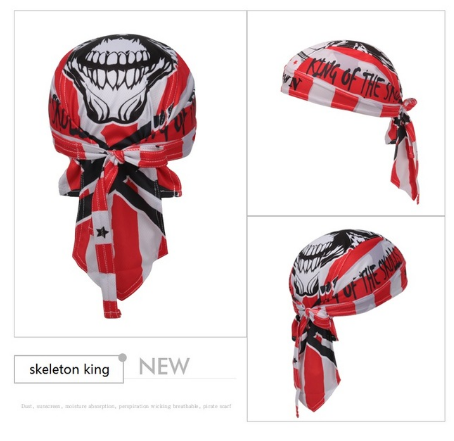 XINTOWN skeleton pirate polyster breathable anti-fade ciclismo bike bicycle running cycling cap hat mens bandanas velo