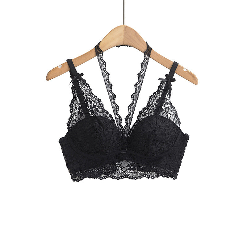 Lace neck and strapless strap
