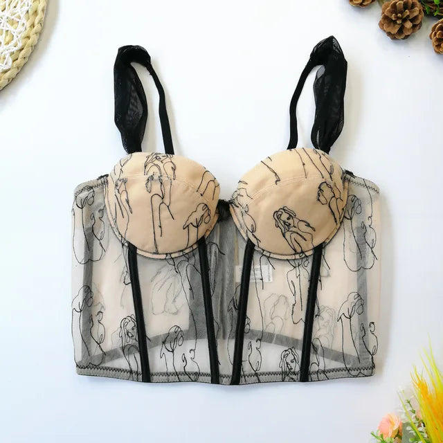 Sweet Bloom Mesh Corset Top