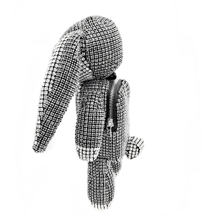 Fashion cartoon cute bunny diamond bag diamond handbag coin key handbag