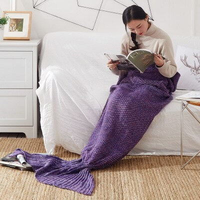 Mermaid Dreams Knit Blanket – Cozy Tail for Your Inner Princess