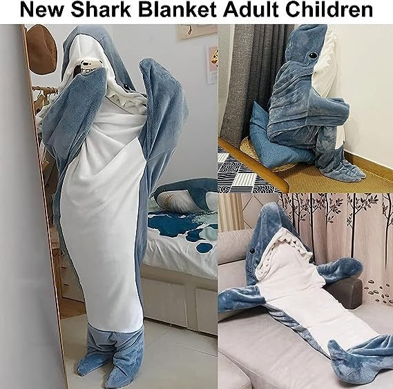 Shark Nap Attack! Cartoon Shark Sleeping Bag Pajamas