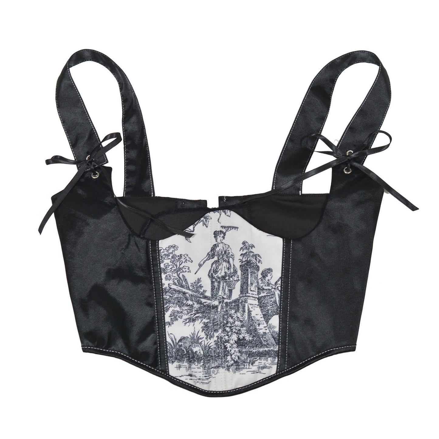 Retro Fishbone Corset Top