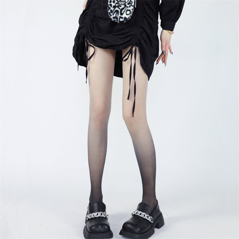 Thin Arbitrary Cut Gradient Silk Socks Velvet Pantyhose Candy Color Thin Legs Bottoming Socks Trend Brand