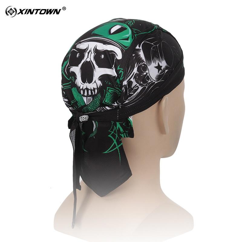 XINTOWN skeleton pirate polyster breathable anti-fade ciclismo bike bicycle running cycling cap hat mens bandanas velo