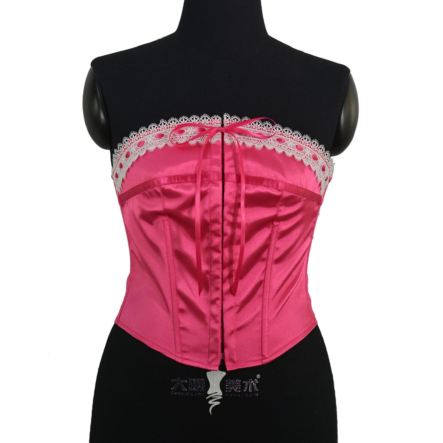 Hooked herringbone corset white