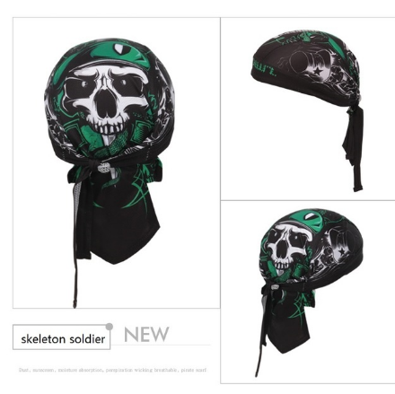 XINTOWN skeleton pirate polyster breathable anti-fade ciclismo bike bicycle running cycling cap hat mens bandanas velo