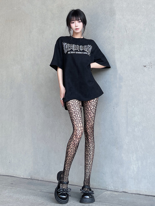 Hollow Black Sexy High-Value Net Red Star Burst With The Same Style Of Mermaid Spider Web Socks Beautiful Legs