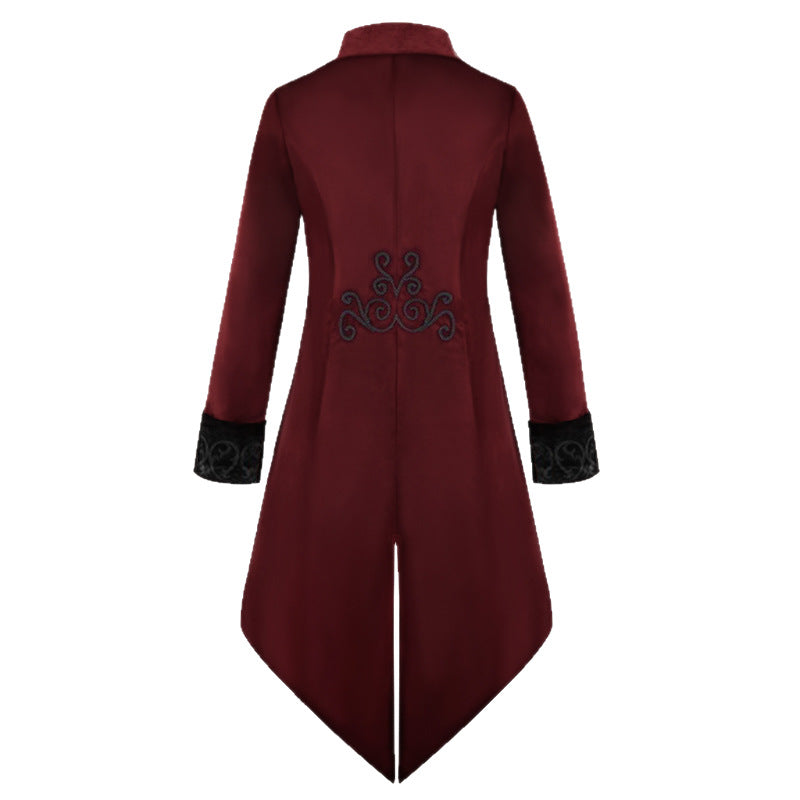 Vintage Medieval Court Men's Tailcoat Punk Gentleman Coat Gothic Style Jacket