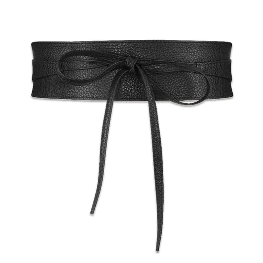 Women Belt for Dress Leather Bowknot Wide Belts Simple Wrap Waistband Coat Corset Designer Luxury Brand  Waistbelt
