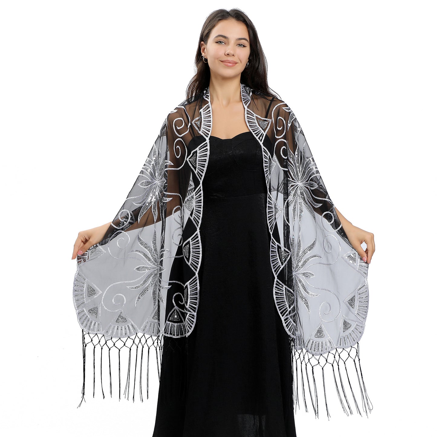 Starlet Energy Sequin Embroidered Cape