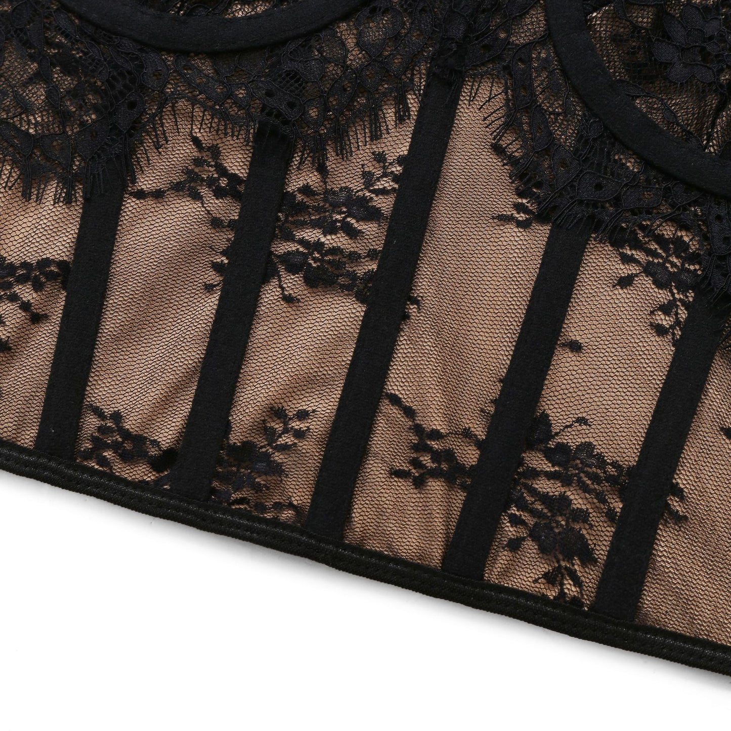 Sexy Lace Chinese Cheongsam Style Halter Button Fitted Corset Backless Hollow Out Crop Top