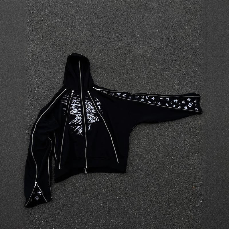 Chaos Theory Multi-Zip Loose Hoodie