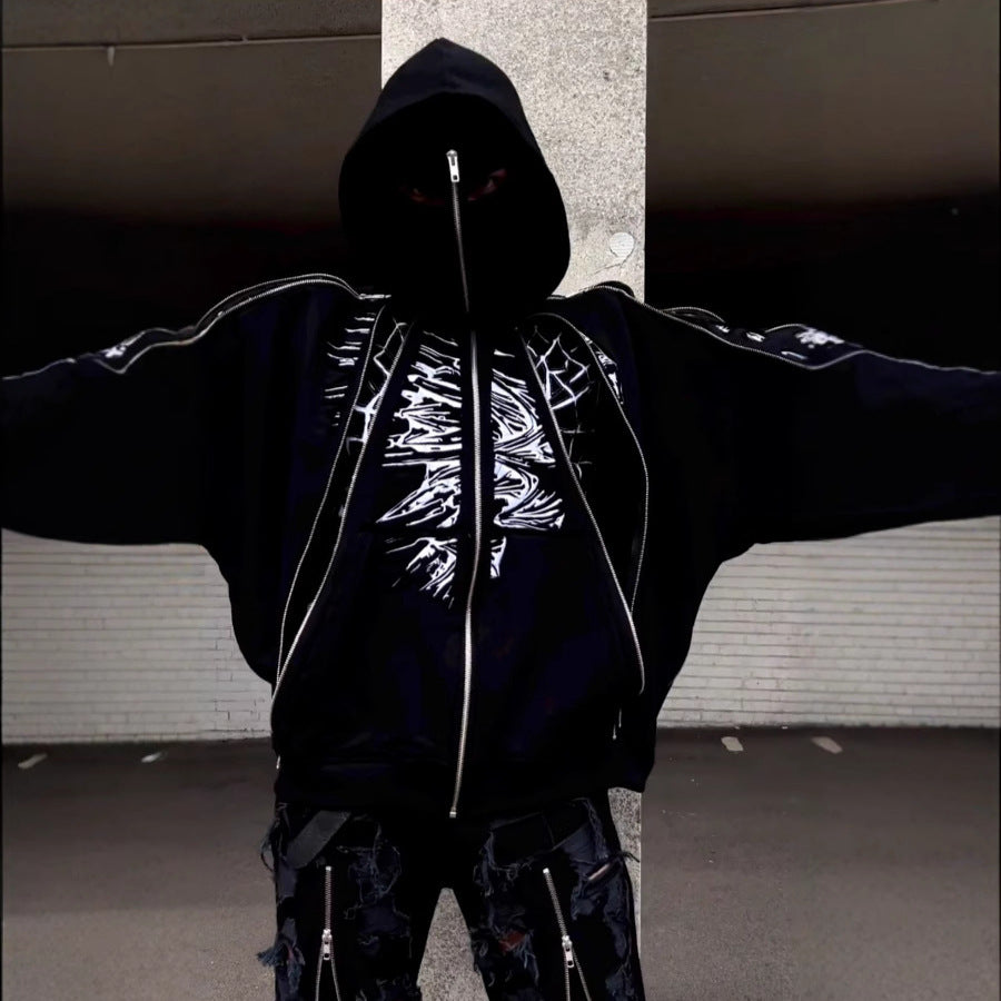 Chaos Theory Multi-Zip Loose Hoodie