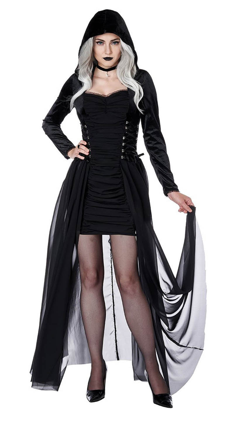 Dark Romance Vampire Dress & Hood Set