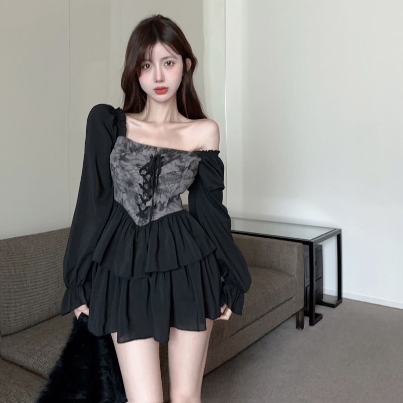 Romantic Smoky Puff Dress