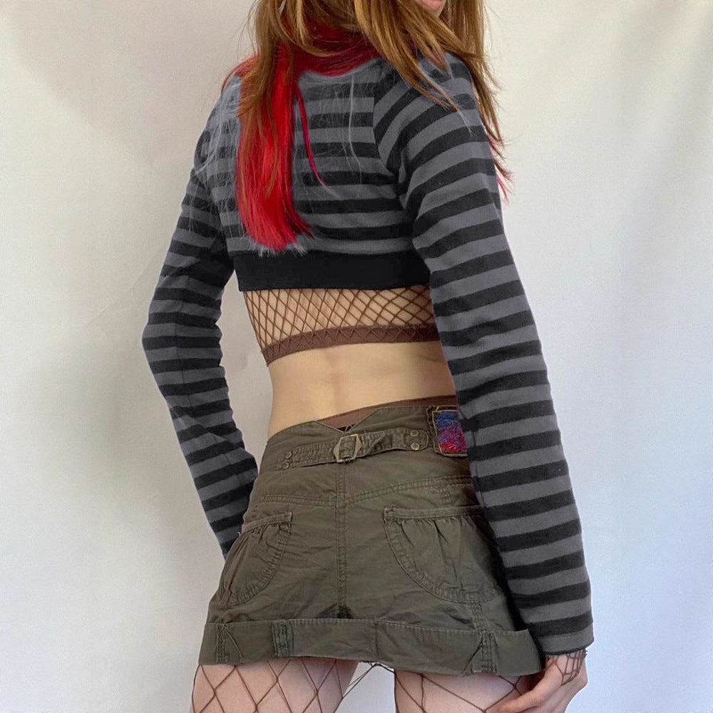 Sweater Weather Scowl Long Sleeve Crop Top