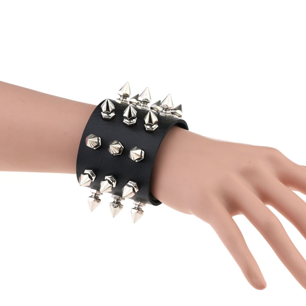 Stud Leather Cuff