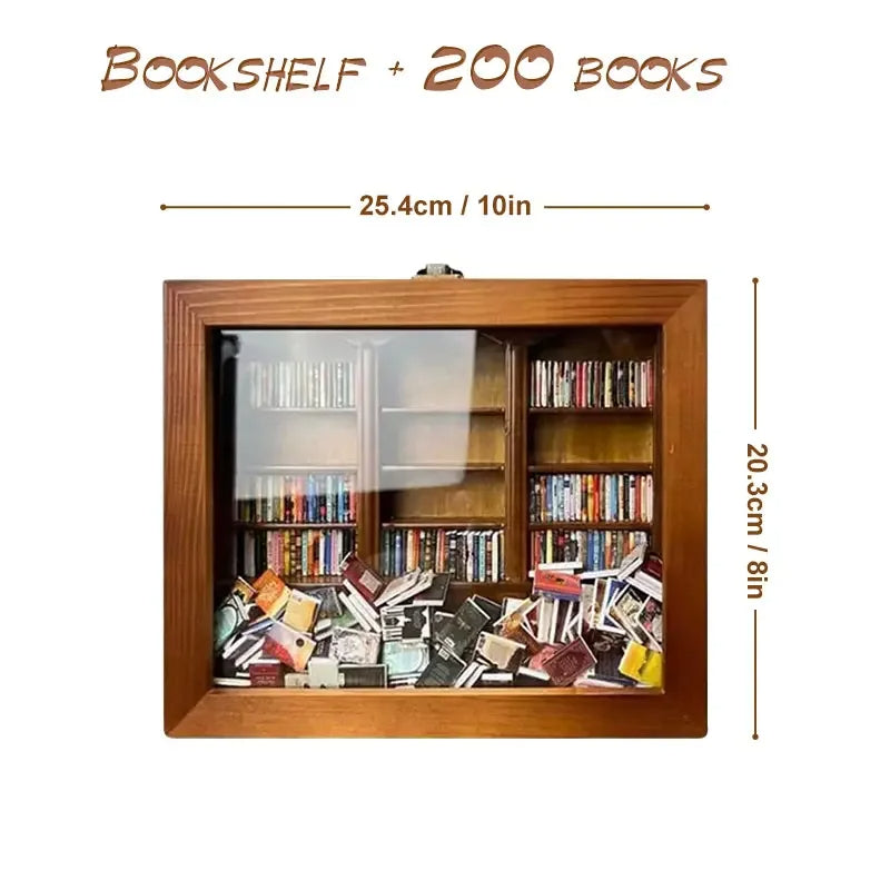 Interactive Miniature Bookshelf Display: Stress-Free Book Art