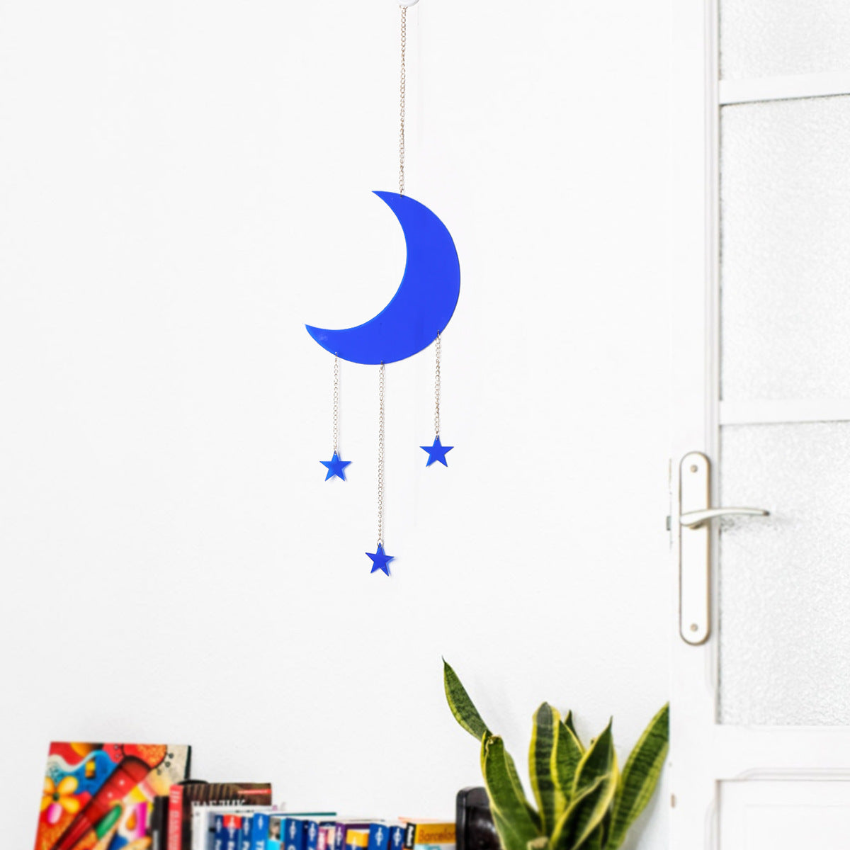 Acrylic Blue Fantasy Moon Chain Hanging Decoration