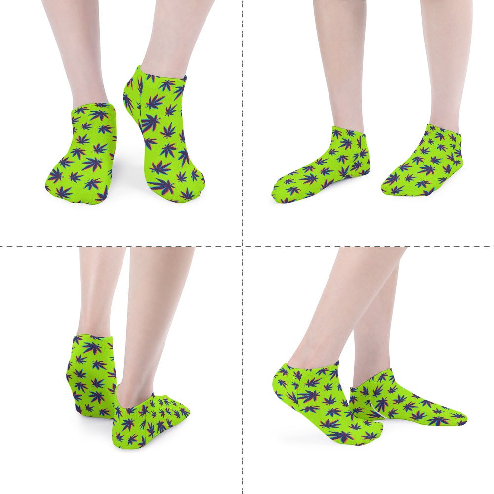 The Perfect Music Festival Socks (5 Pairs) Sweat-proof, Odor-proof, Breathable 420 Weed Leaf Ankle Socks