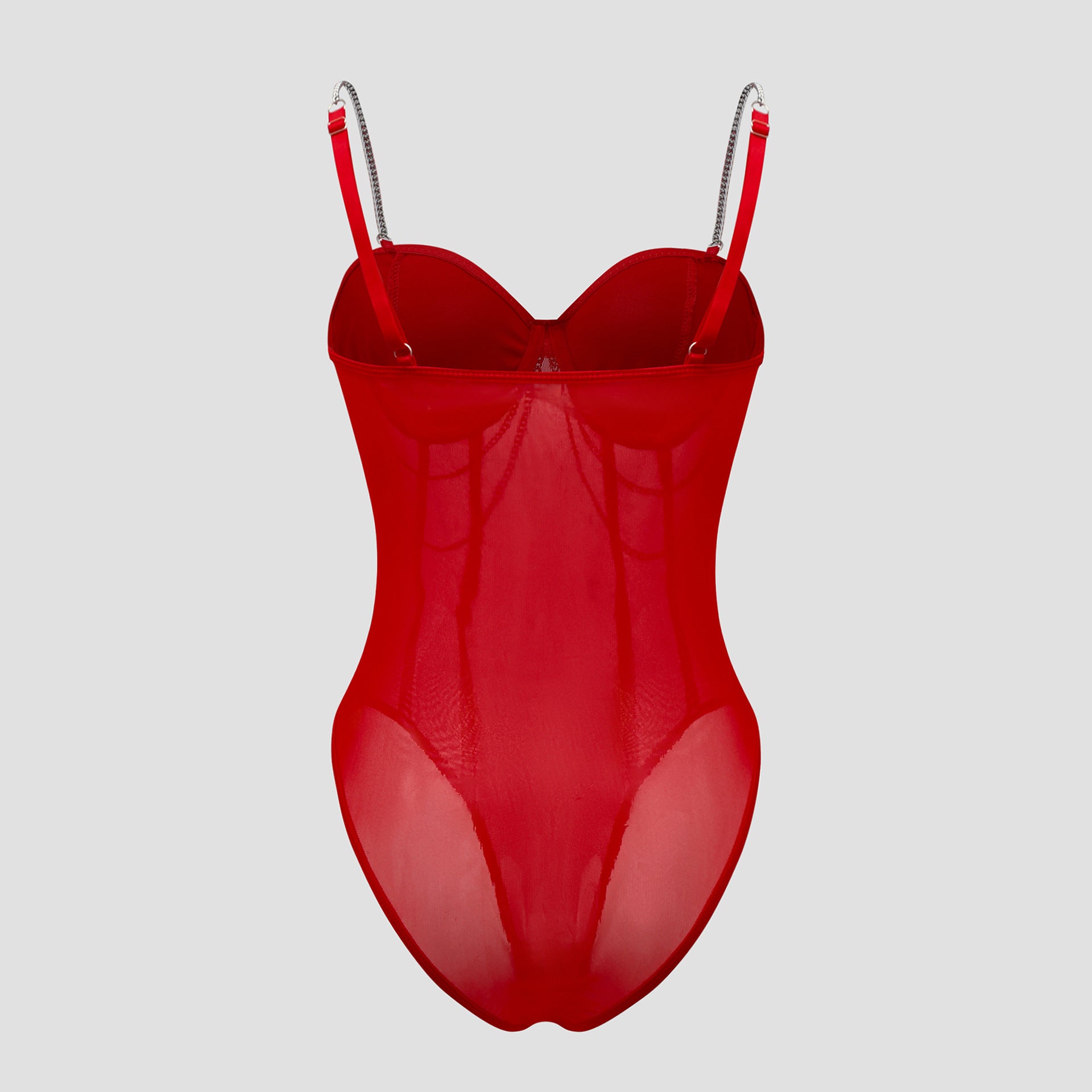 Metallic Chain Design Fitted Jumpsuit