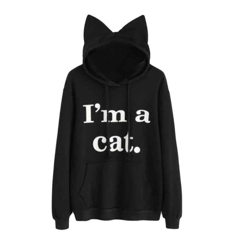 Cozy Chaos Loose Fit Feline Hoodie