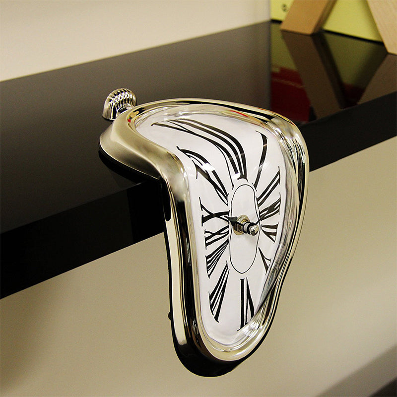 Twisted Corner Clock  - Warp Wall Clock