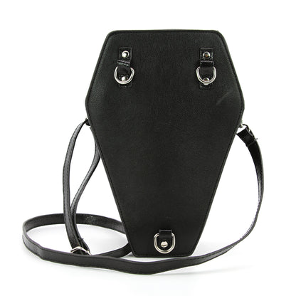 Metallic Cross Coffin Shaped Convertible Backpack Bag-3