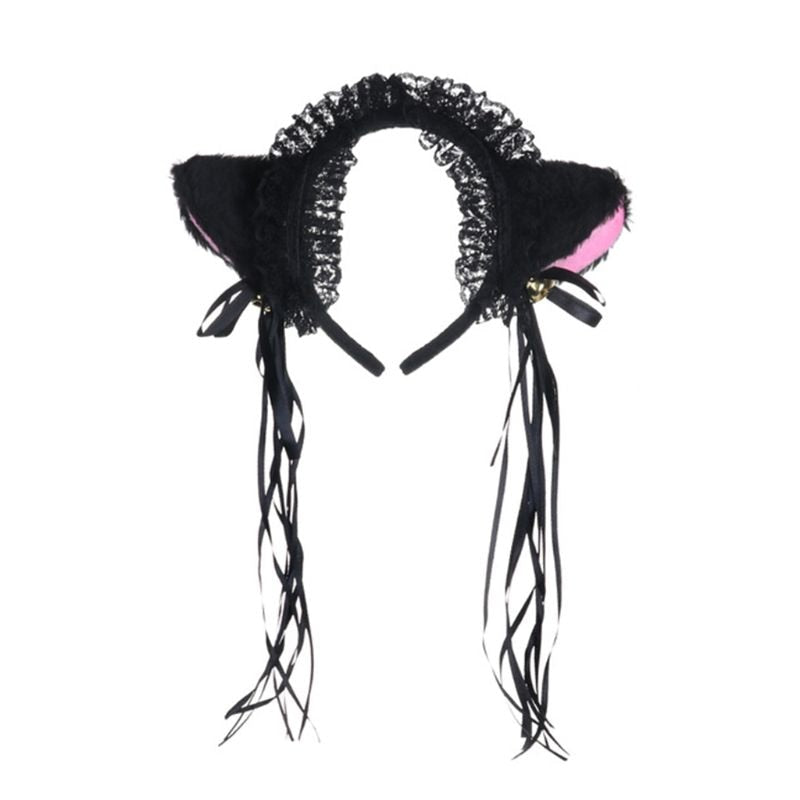 Ruffled Lace Lolita Cosplay Cat Ears