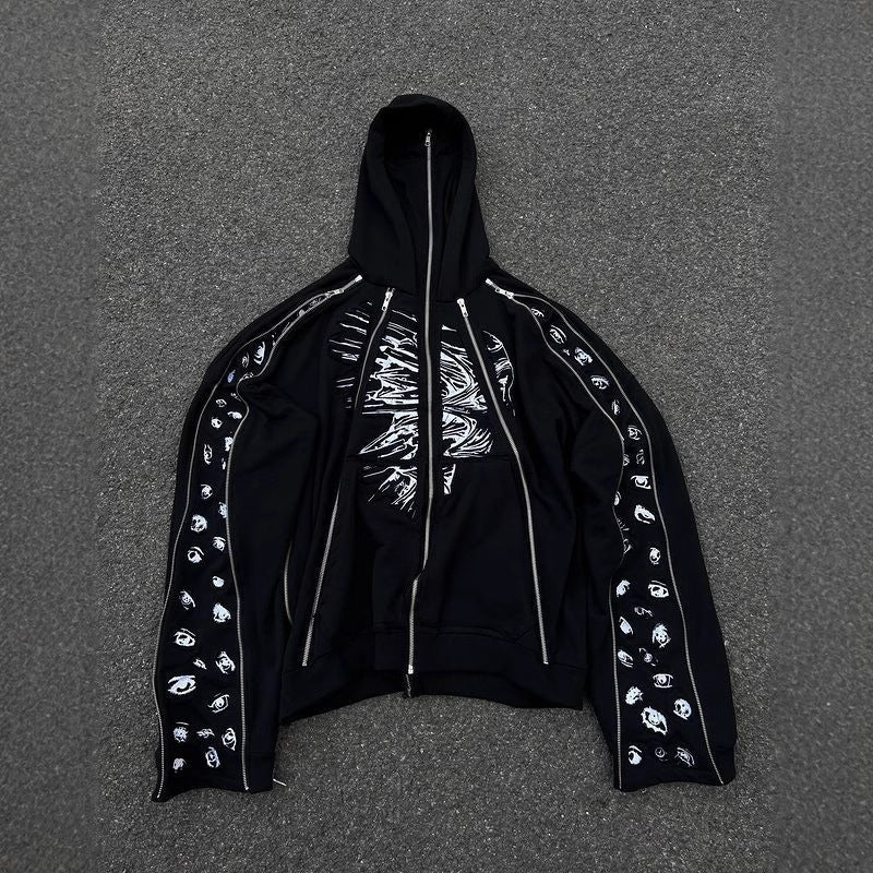 Chaos Theory Multi-Zip Loose Hoodie