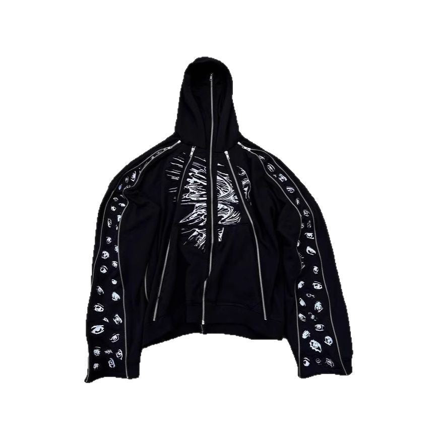 Chaos Theory Multi-Zip Loose Hoodie