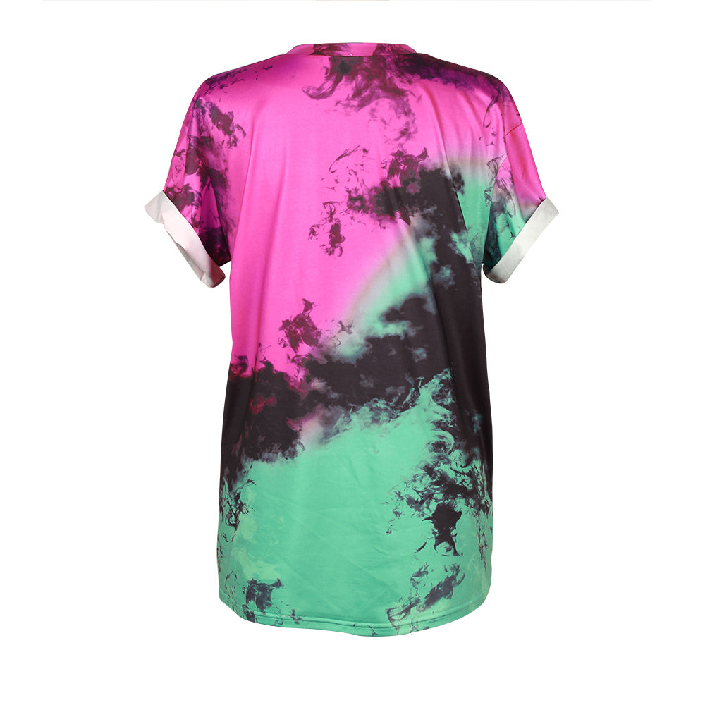 STAY WEIRD Printing Loose Short Sleeve