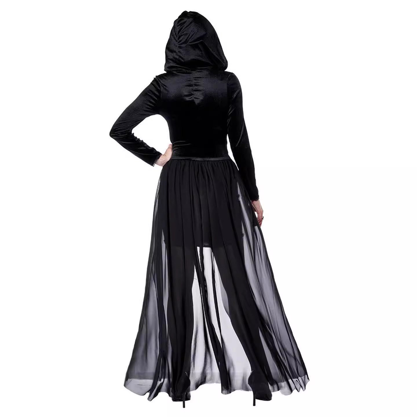 Dark Romance Vampire Dress & Hood Set