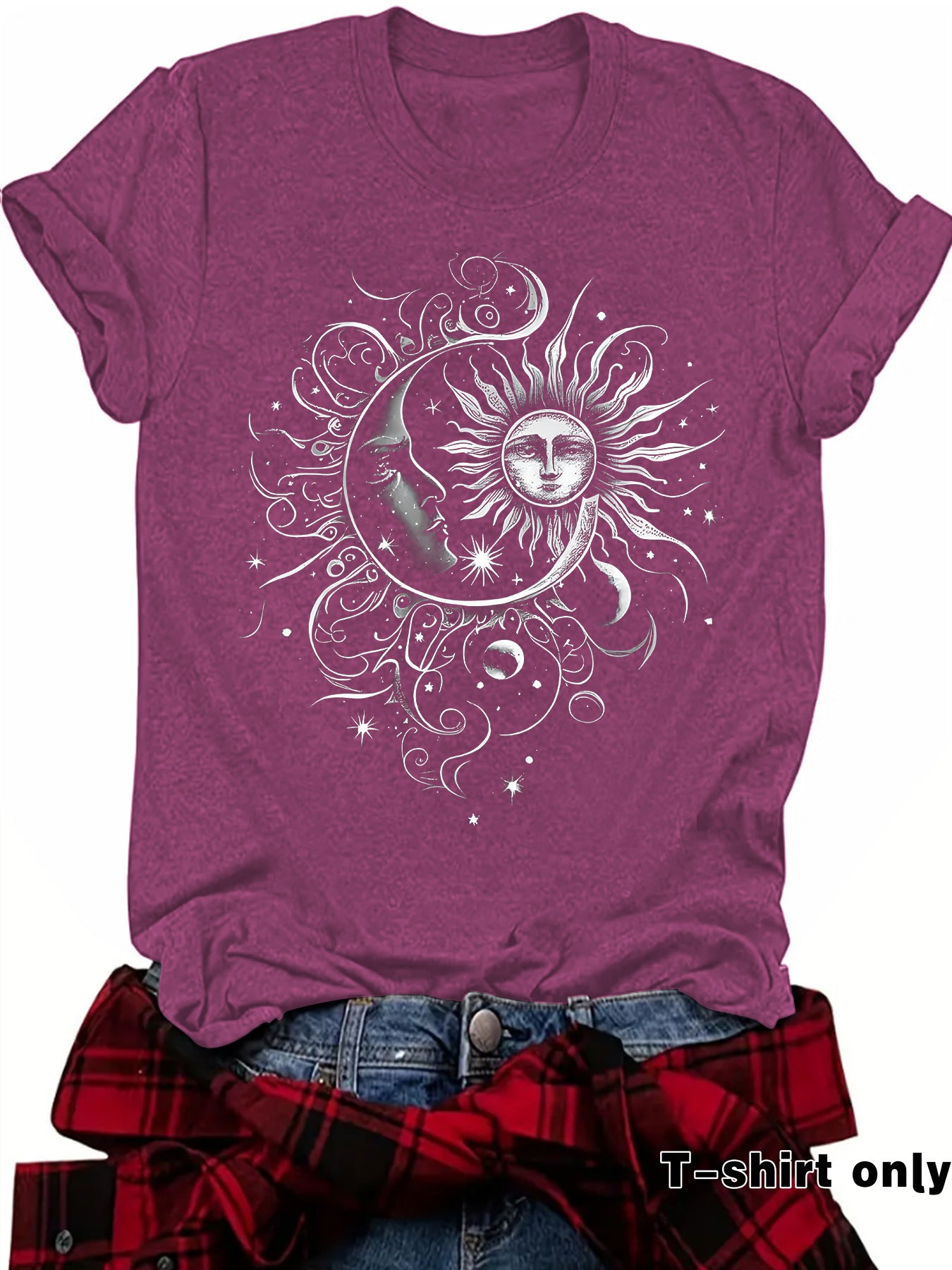 Short sleeved sun and moon t-shirt