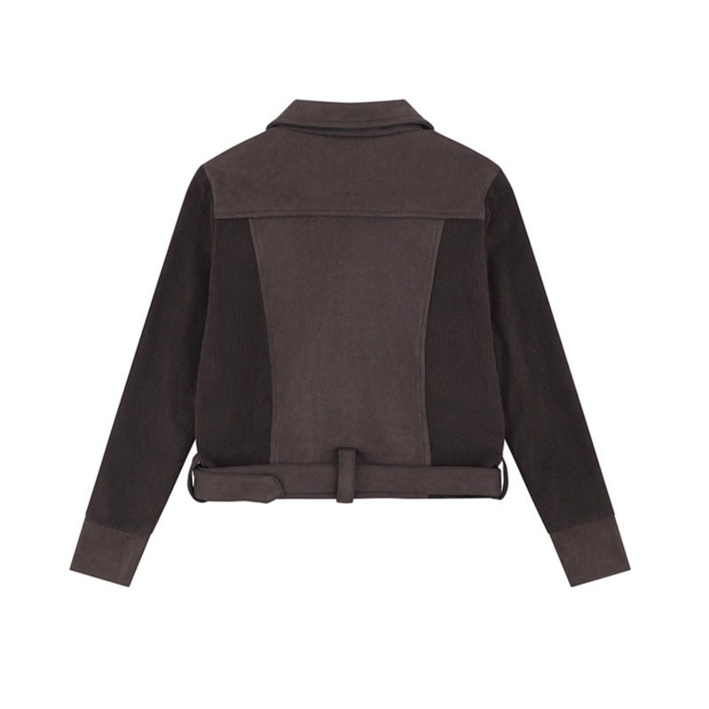 "I'm Not Your Girlfriend" Suede Moto Jacket