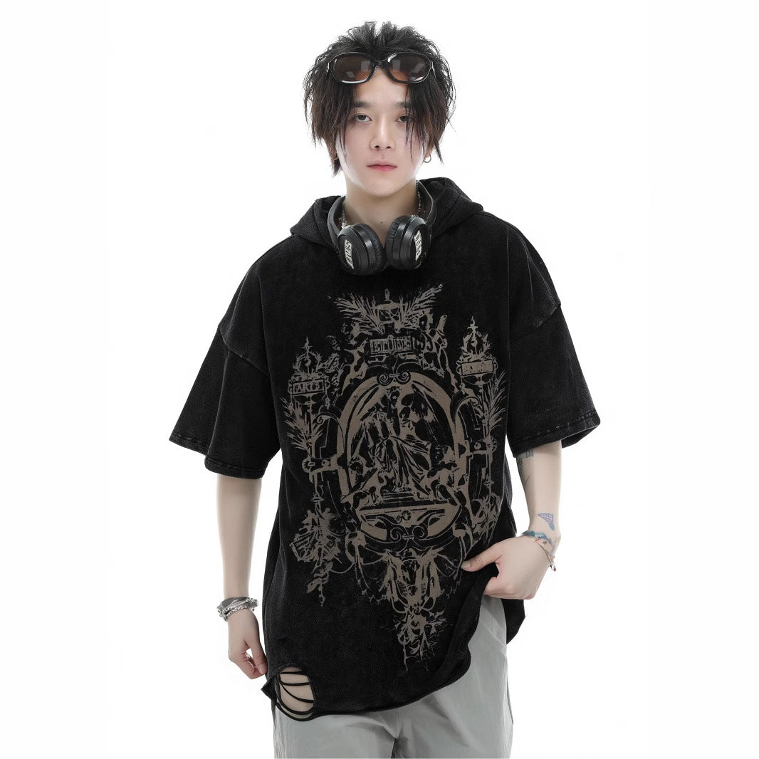 Rebel Spirit Hooded Short Sleeve Tee