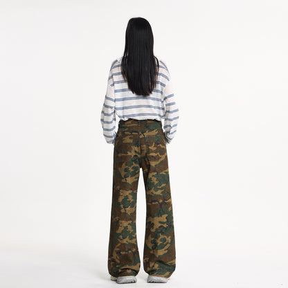 Camouflage Combat Flare Pants – Street-Ready Swagger