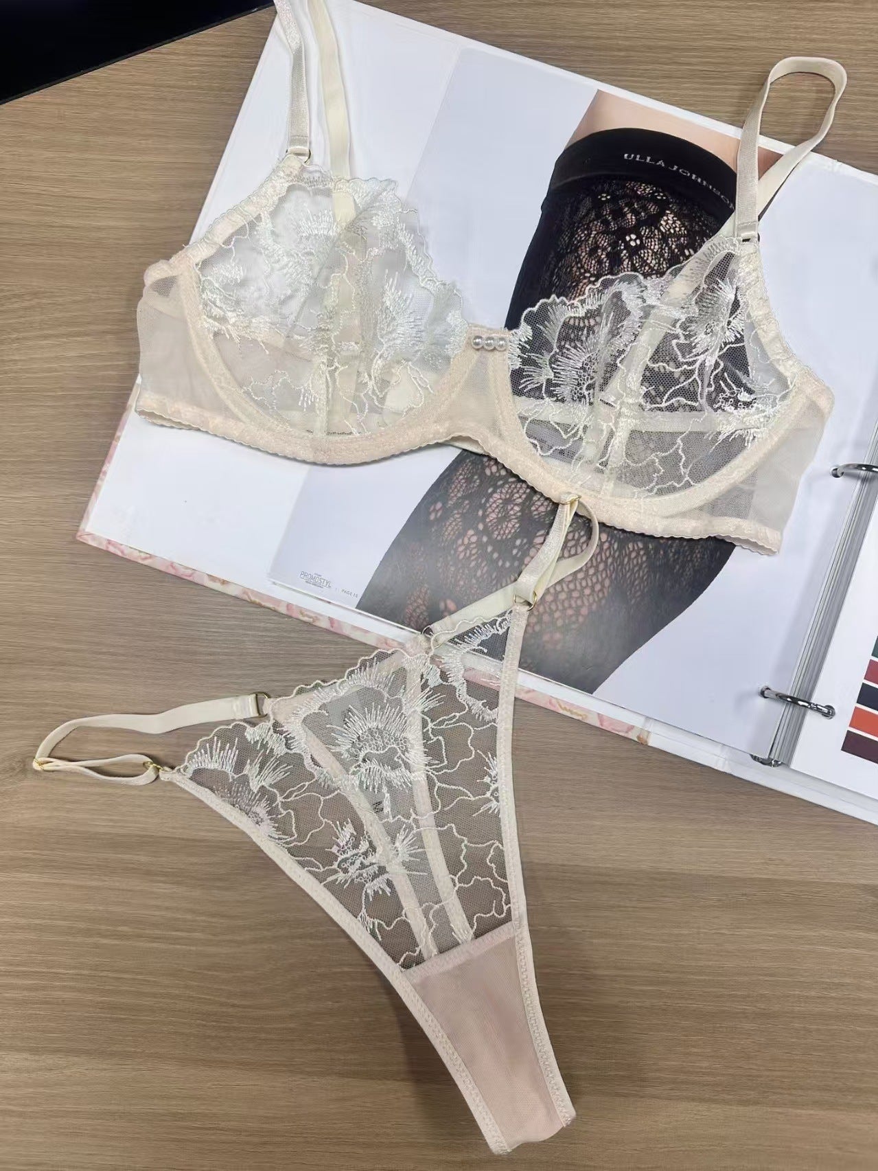 Ultra-thin Transparent Anti-Drop Bra Set