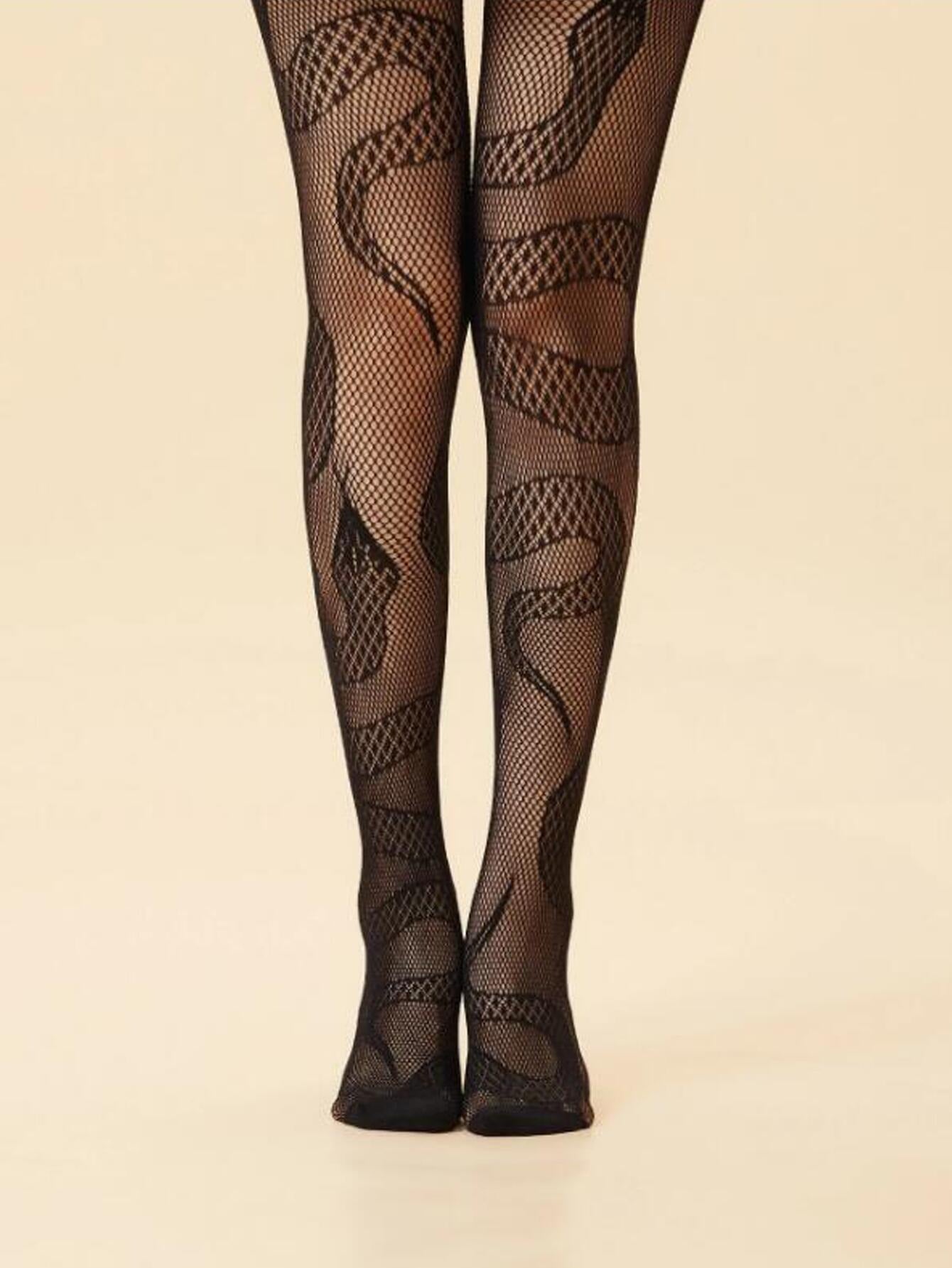 Snake Charmer Mesh Stockings