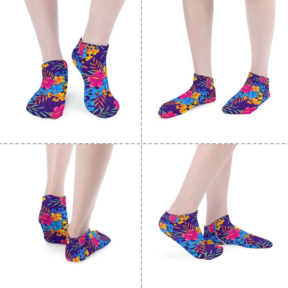 The Perfect Music Festival Ankle Socks (5 Pairs)  Sweat-Proof, Odor-Proof, Breathable Tropical Flower Socks
