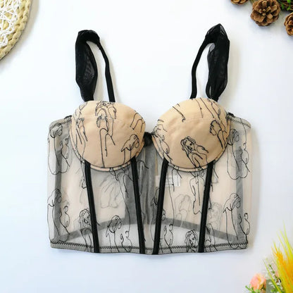 Sweet Bloom Mesh Corset Top