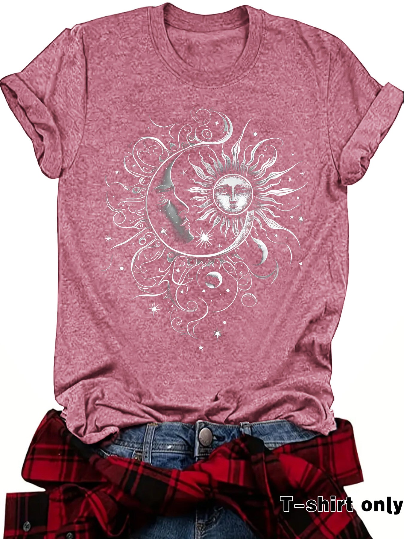 Short sleeved sun and moon t-shirt