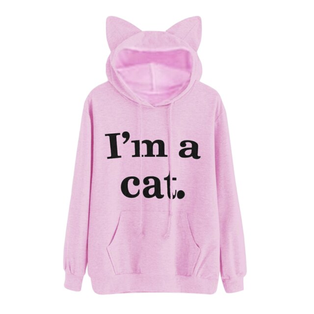 Cozy Chaos Loose Fit Feline Hoodie