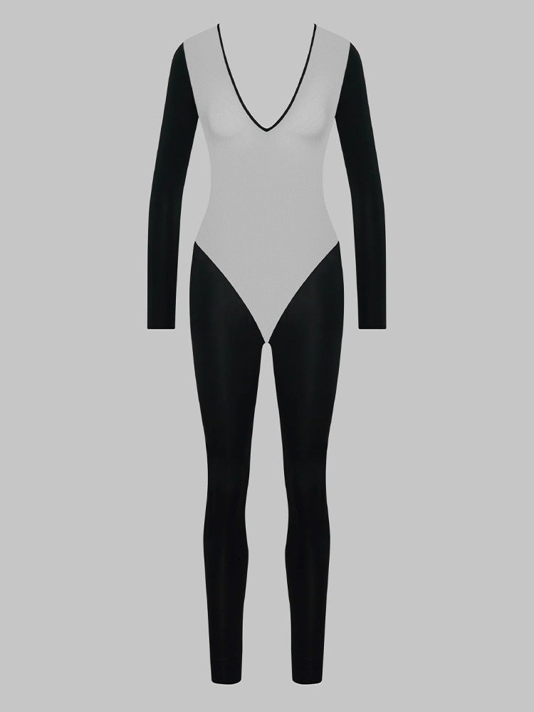 Leopard Veil Sheer Jumpsuit Set