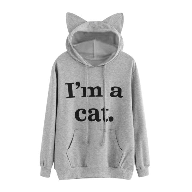Cozy Chaos Loose Fit Feline Hoodie