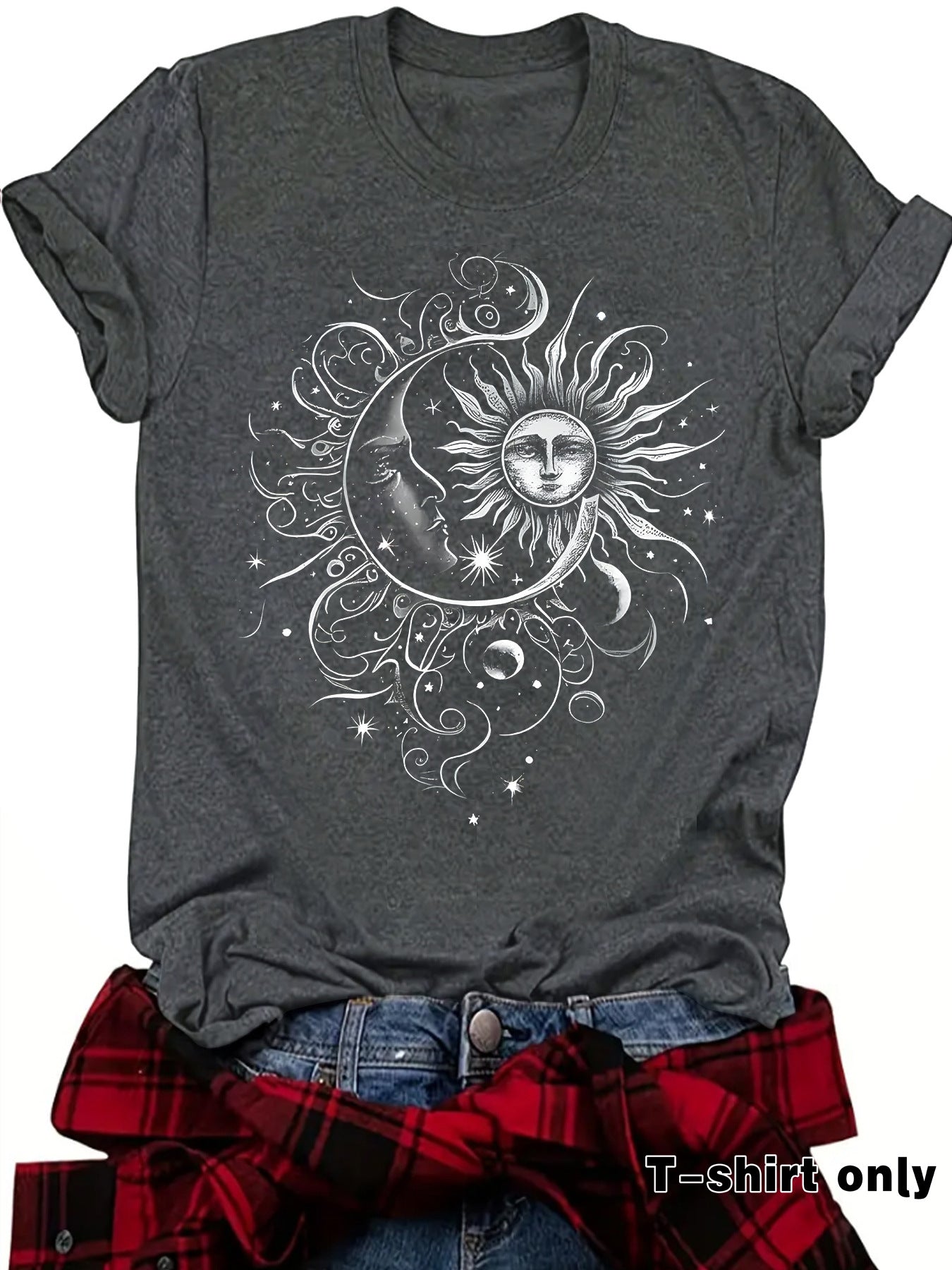 Short sleeved sun and moon t-shirt