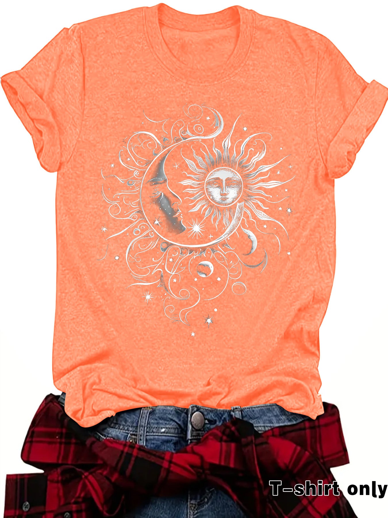 Short sleeved sun and moon t-shirt